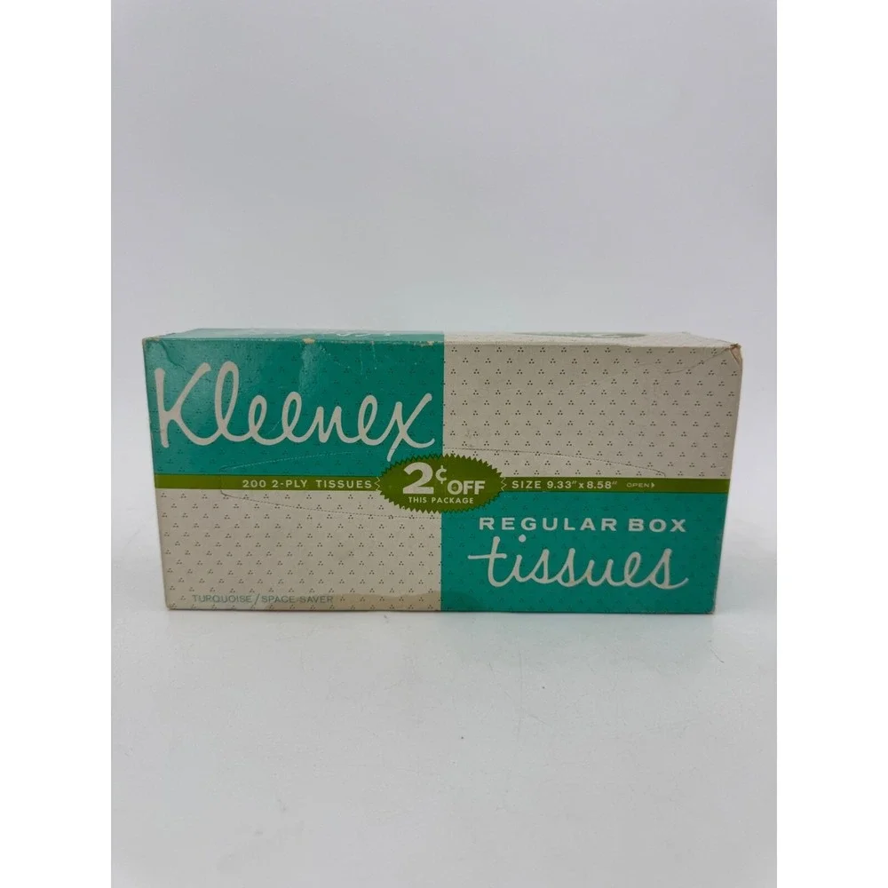 Vintage Kleenex Tissues‎ Pure White 1938 SIZE 9.33